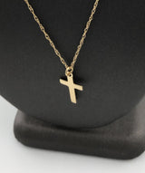 14KY gold cross necklace N178