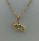 14KY Beaded elephant Necklace N180