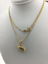 14KY Beaded elephant Necklace N180