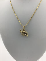 14KY Beaded elephant Necklace N180