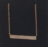 14KR Diamond Bar Necklace N188