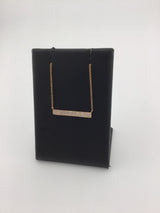 14KR Diamond Bar Necklace N188