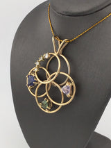 14KY Custom With 3 Sapphires+4 Diamonds P131