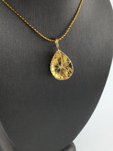 14KY Citrine With Sandollar Wirework P133