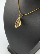 14KY Citrine With Sandollar Wirework P133