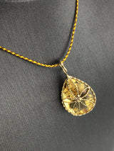 14KY Citrine With Sandollar Wirework P133