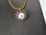 14KY Pearl With Tanzanite Halo P139
