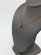 14KY Pink Spinel Pendant P194