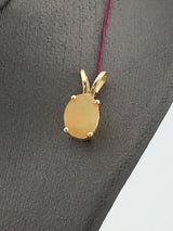 14KY Faceted Australian Opal Pendant P311