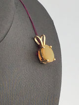 14KY Faceted Australian Opal Pendant P311