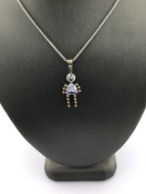 Beaded Stone Girl Pendant P262