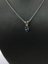 14KY Marquis Blue Sapphire Pendant P280