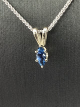 14KY Marquis Blue Sapphire Pendant P280
