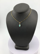 14KY Bezel Set Opal Pendant P282