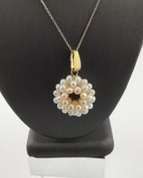 14KY pearl donut pendant P297