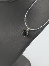 14KW Bi-Color Sapphire Pendant P298