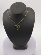 14KY Diamond Heart Pendant P302