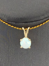 14KY Single Opal Pendant P306