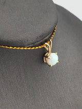 14KY Single Opal Pendant P306