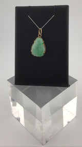 10KY Carved Jade Pendant P345