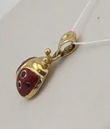 14KY Enameled Lady bug Pendant P346