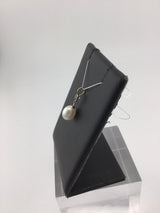 14KY Blue Topaz + Pearl Pendant P367