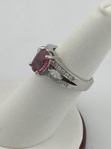 Platinum Ruby+ Diamond Ring R110