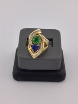 18KY Multi Stone Custom Ring R112