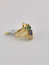18KY Multi Stone Custom Ring R112