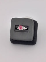 14KW Pink Tourmaline Diamond Ring R118