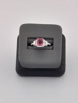 14KW Pink Tourmaline Diamond Ring R118
