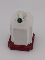 14KW Tsavorite+Diamond Custom Ring R123