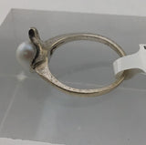 14KW Pearl + Diamond Ring R169