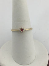 14K Ruby+Diamond Ring R190