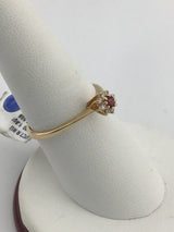 14K Ruby+Diamond Ring R190
