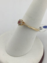 14K Ruby+Diamond Ring R190