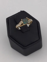 14KY Mystic Topaz Diamond Ring R192