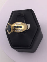 14KY Marquis Sapphire Diamond Ring R194