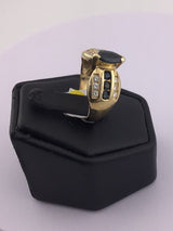 14KY Marquis Sapphire Diamond Ring R194