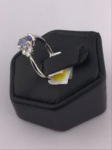 14KW Lavender Blue Sapphire Diamond Ring R217