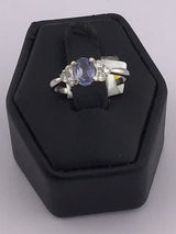 14KW Lavender Blue Sapphire Diamond Ring R217
