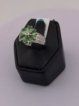 14KW Peridot Diamond Ring R255