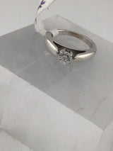 14KW Solitare Diamond Ring R261