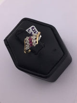 14KY Ruby Diamond Ring R267