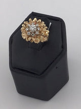 14KY Gold Cluster With Diamond Ring R402