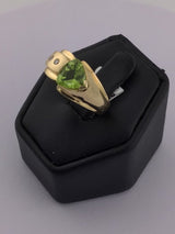 14KY Diamond + Peridot Ring R323