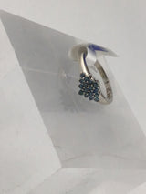 14KW Blue Diamond Cluster Ring R328