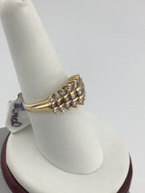 14KY Diamond Tiara Ring R341