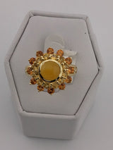 14KY Citrine Flower Ring R342