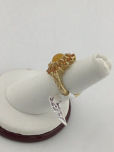 14KY Citrine Flower Ring R342